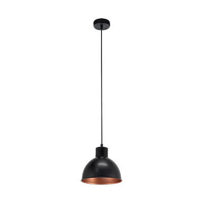 Truro 1 pendant light steel black, copper