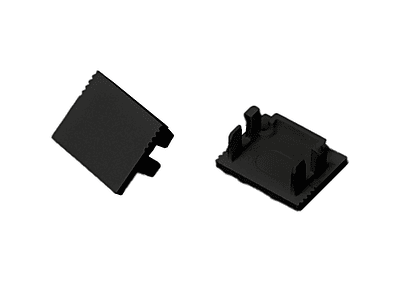 Endcap Set 2pc ALS Profile Surface 13mm Black