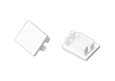 Endcap Set 2pc ALS Profile Surface 13mm White