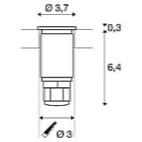 DASAR MINI 37 rond edelstaal 1xLED 3000K