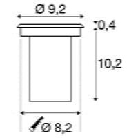 DASAR 92 LED LV rond edelstaal 1xLED 3000K DASAR 92 LED LV rond edelstaal 1xLED 3000K