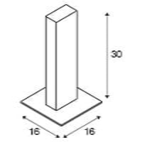 H-POL Single antraciet 1xLED 3000K laag