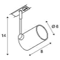 BIMA 1 zwart GU10 1-Fase