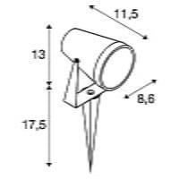 SAMRINA SP zwart 1xGU10 SAMRINA SP zwart 1xGU10