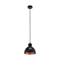 Truro 1 pendant light steel black, copper