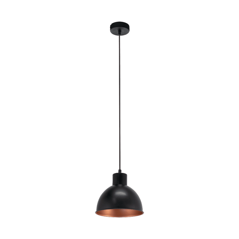 Truro 1 pendant light steel black, copper