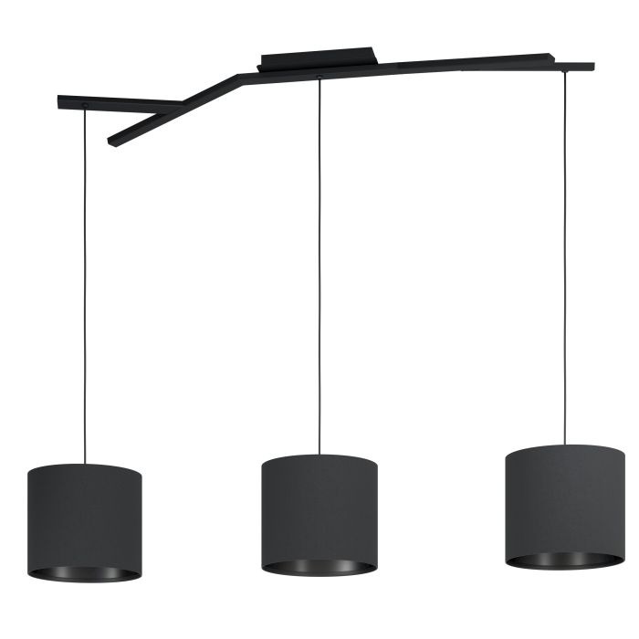 Balnario Pendant Black/Fabric 3xE27