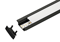 ALS Led Profile Recessed 7mm Black 2m ALS Led Profile Recessed 7mm Black 2m