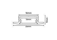 ALS Led Profile Recessed 7mm White 2m