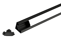 ALS Led Profile Surface Corner Black 2m ALS Led Profile Surface Corner Black 2m