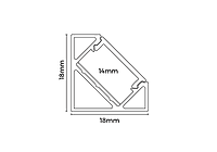 ALS Led Profile Surface Corner Black 2m ALS Led Profile Surface Corner Black 2m