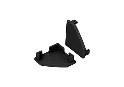 Endcap Set 2pc ALS Profile Surface Corner Black