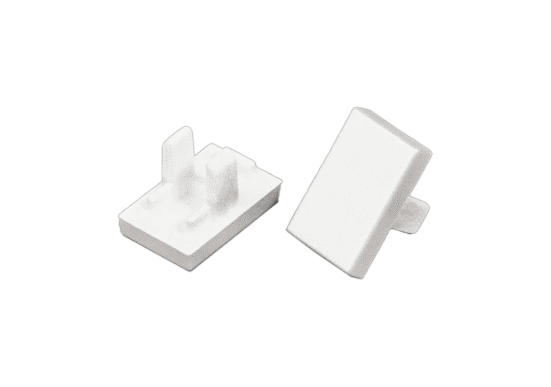 Endcap Set 2pc ALS Plaster Profile 8mm Alu Endcap Set 2pc ALS Plaster Profile 8mm Alu
