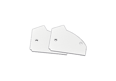 Endcap Set 2pc ALS Plaster Profile Corner Cove Tile White