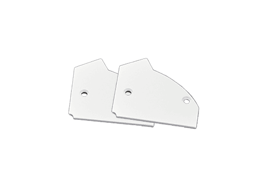 Endcap Set 2pc ALS Plaster Profile Corner Cove Tile White