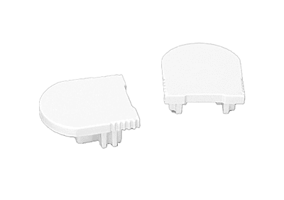 Endcap Set 2pc ALS Profile Surface 13mm Lens White