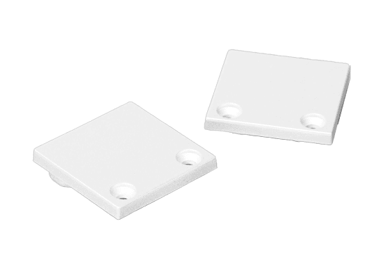 Endcap Set 2pc ALS Profile Surface Corner Square White