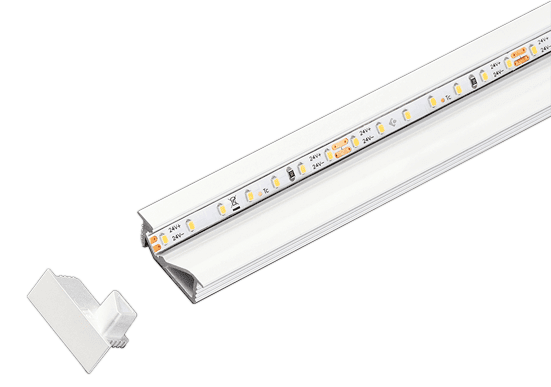 ALS Led Recessed Profile Recessed Shelf White 2m