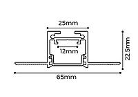 ALS Led Plaster Profile 25mm ALU 2m