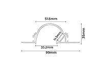 ALS Led Plaster Profile Ceiling Line Gap White 2m