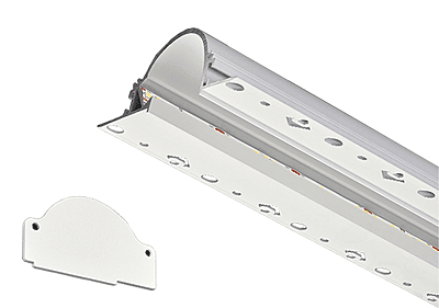 ALS Led Plaster Profile Ceiling Line Gap White 2m