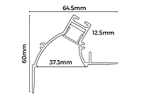 ALS Led Plaster Profile Ceiling Corner Cove White 2m Sheetrock