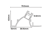 ALS Led Plaster Profile Ceiling Corner Cove White 2m Tile