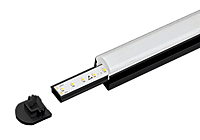 ALS Led Profile Surface 13mm lens Black 2m ALS Led Profile Surface 13mm lens Black 2m
