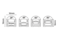 ALS Led Profile Surface 13mm lens White 2m ALS Led Profile Surface 13mm lens White 2m