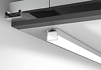 ALS Led Profile Surface U Cover Black 2m ALS Led Profile Surface U Cover Black 2m