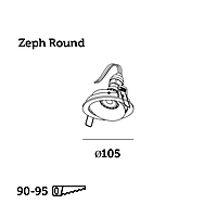 Zeph Round Black Ceiling spot